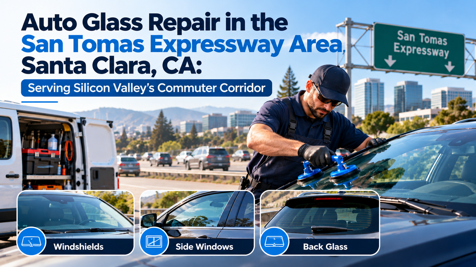 Auto Glass Repair in the San Tomas Expressway Area, Santa Clara, CA: Serving Silicon Valley's Commuter Corridor